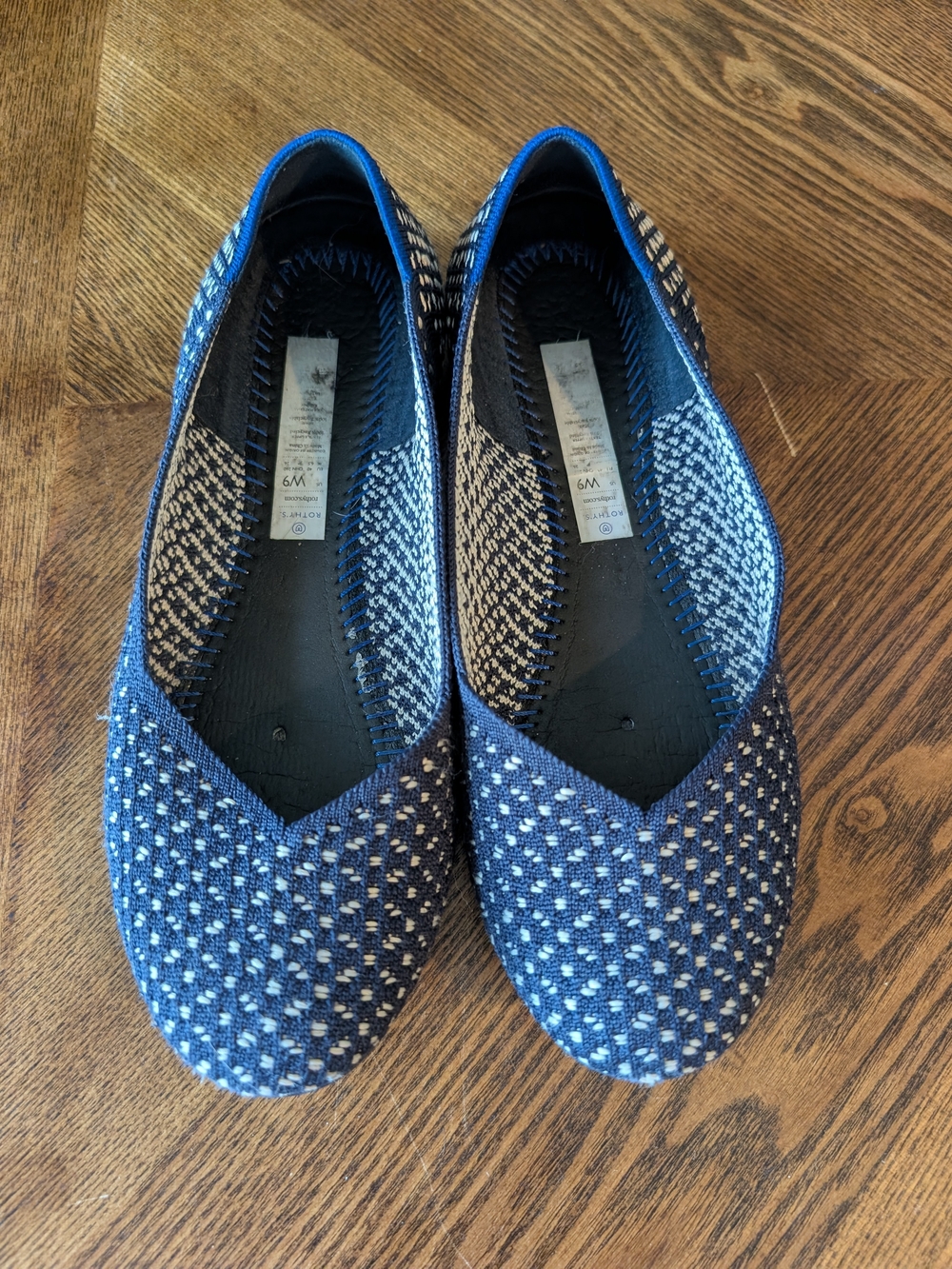 Rothy's Navy Maritime Honeycomb Roundtoe Flats